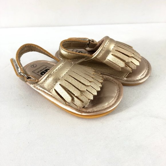 Romirus Baby Girls Sandals Fringe Faux Leather 2 - Picture 1 of 4